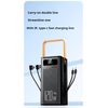 Powerbank 80.000 mAh, 120W PD + QC, 4 USB + 2 Kabel, LED-Licht, weiß
