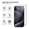 3D Γυαλί JP με πλαίσιο εγκατάστασης, iPhone 15 Pro MAX, μαύρο