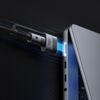 Mcdodo 2-in-1 laidas USB-C – USB-C + MagSafe 3, 240 W, LED indikatorius, 2 m – juoda