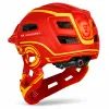 Casco da ciclismo per bambini Wozinsky con luce posteriore USB S, rosso