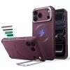ESR Cyber Tough Kickstand Case für iPhone 17 Pro Max / 18 Pro Max - MagSafe kompatibel - Weinrot