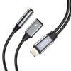Tech-Protect UltraBoost Lightning kábel - 3,5 mm-es mini jack és Lightning, Fekete