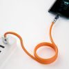 Dudao Nagnjen 180° vrtljiv kabel, USB-C do USB-C, 120 W, 1 m, oranžen