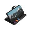 Techsuit Leather Folio Schutzhülle für Xiaomi Redmi 17C 5G - Leder Handyhülle mit Kartenfach - Schwarz