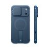 Husă Suritch AirBounce Bumper MagSafe cu Suport și Protecție Cameră, iPhone 17 Pro Max / 18 Pro Max, albastru deschis