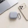 Tech-Protect Siliconen Hoesje voor Apple AirPods 4 / 5 - met Karabijnhaak - Grijs