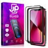 JP 3D steklo z okvirjem za namestitev, iPhone 13, črno