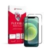 Hibridno steklo Forcell Flexible 5D Full Glue, iPhone 12 / 12 Pro, črno