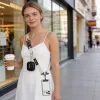 Tech-Protect C9S Crossbody telefontartó nyakpánt, világos bézs