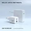 FIXED Mini GaN hálózati töltő, 2x USB-C + USB, PD 100W, fehér