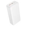 Borofone akupank BJ80B 30000mAh 2x USB-A + USB-C – valge