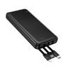 Borofone BJ79 CleverPower Bank 10 000 mAh с USB-C и Lightning кабели, черна