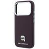 Karl Lagerfeld Grained Leather KH Metal MagSafe ümbris iPhone 17 Pro / 18 Pro – burgundia