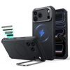 iPhone 17 Pro / 18 Pro vāciņš – ESR Cyber Armor Kickstand ar statīvu – melns