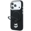 Karl Lagerfeld Leather Ring Stand 360 KC Pin MagSafe ümbris iPhone 17 Pro Max / 18 Pro Max – must