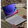 Dexnor pouzdro s klávesnicí, Samsung Galaxy Tab S7+ / S7 FE / S8+ / S9+ / S9 FE+, bílé
