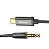 Baseus Yiven audiokábel USB-C - Mini jack 3,5 mm, 1,2 m, fekete