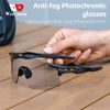 West Biking Fahrradbrille Photochromatisch für Radsport - Anti-Fog UV400 Sportbrille - Schwarz