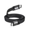Techsuit Premium datu kabelis ElysiumSync Pro (CX1) USB-C uz USB-C, PD 240 W, 1 m – pelēks