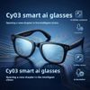 Интелигентни AI очила CY03 с 8Mpx камера, Full HD видео, Bluetooth 5.3 и гласов асистент, черни
