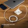 FIXED Mini GaN hálózati töltő, USB-C, PD 65W USB-C - USB-C kábellel, 2 m, fehér