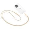 Tech-Protect C2S Crossbody Telefoonkoord - Verstelbaar - met 2 Adapters - Beige / Goud