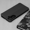 Eco Leather View Case Schutzhülle für Samsung Galaxy A27 5G - Kunstleder Flip Case mit Standfunktion - Schwarz