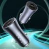 Φορτιστής αυτοκινήτου Techsuit (C3), USB + USB-C, γκρι