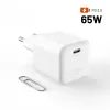 FIXED Mini GaN hálózati töltő, USB-C, PD 65W, fehér