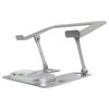 Premium Aluminium Laptop Ständer mit kabelloser 4-in-1 Ladestation - Ergonomischer Notebook Halter mit Wireless Charging für Smartphone, Smartwatch und Earbuds - Silber
