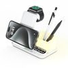 DeskCharge Station Pro Πολυλειτουργικός σταθμός ασύρματης φόρτισης 5 σε 1 με ρολόι και οργανωτή, λευκό