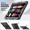 JP Solid360 Θήκη Tablet, Samsung Tab S9+ Plus 12.4" (X810 / X816B), S9 FE+ Plus 12.4" (X610 / X616B), S10+ Plus 12.4" (X810 / X816B / X826B), Μαύρο