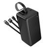 Borofone akupank BJ79C 50000mAh USB-A + USB-C ja Lightning kaablitega – must