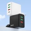 Dudao rychlonabíječka 3x USB / 1x USB-C, 20W, PD, QC 3.0, černá (A5H)