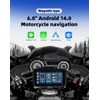 6" Motocyklový displej s Android 14, CarPlay a Android Auto, DVR kamerami a TPMS