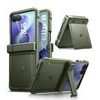 Samsung Galaxy Z Flip 8 aizsargvāciņš – Dexnor 360 ar statīvu – zaļš