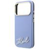 Karl Lagerfeld Grained Leather Resin Sign Logo MagSafe ümbris iPhone 17 Pro Max / 18 Pro Max – sinine