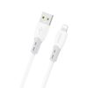Dudao L25SL USB-A auf Lightning Kabel für iPhone - 30W Schnellladekabel 1m - Weiß