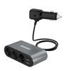 Dudao Autolader 2x USB / 3x Sigarettenaansteker Splitter Zwart (R1Pro)