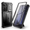 Samsung Galaxy S25 Hoesje - Tech-Protect Kevlar Cam+ - Schokbestendig met Camera Cover & Standaard - Zwart