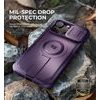 Dexnor MagSafe 360 Kickstand Camprotector obal iPhone 15 Pro Max, fialový