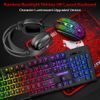 T-WOLF TF400 RGB Gaming Set 4in1 (Tastatur, Maus, Headset, Mauspad)