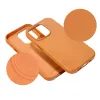 Leather Mag Cover obal, iPhone 15, oranžový