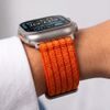 Apple Watch 8 / 9 / 10 / 11 / 12 / SE / Ultra (44 / 45 / 46 / 49 mm) apyrankė – Tech-Protect Nylon Sport – oranžinė
