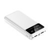 Power Bank 20000mAh, 2x USB, con luce LED, bianco