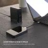 FIXED Clip Cable USB-C - USB-C adatkábel karabinerrel, USB 3.2 Gen 2, 10Gb/s, 4K 60Hz, PD 240W, fekete