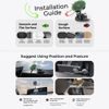 Lisen Magnetische KFZ-Halterung mit kabelloser Ladestation W608 Pro für iPhone - 25W Qi2.2 Wireless Charger - Schwarz