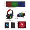 T-WOLF TF880 RGB Gaming Set 5in1 (Tastatur, Maus, Headset, Mauspad + Lautsprecher)