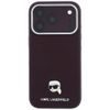 Karl Lagerfeld Grained Leather KH Metal MagSafe ümbris iPhone 17 Pro / 18 Pro – burgundia