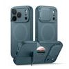 Husă Suritch MagSafe cu Suport și Protecție Cameră iPhone 17 Pro Max / 18 Pro Max, verde închis